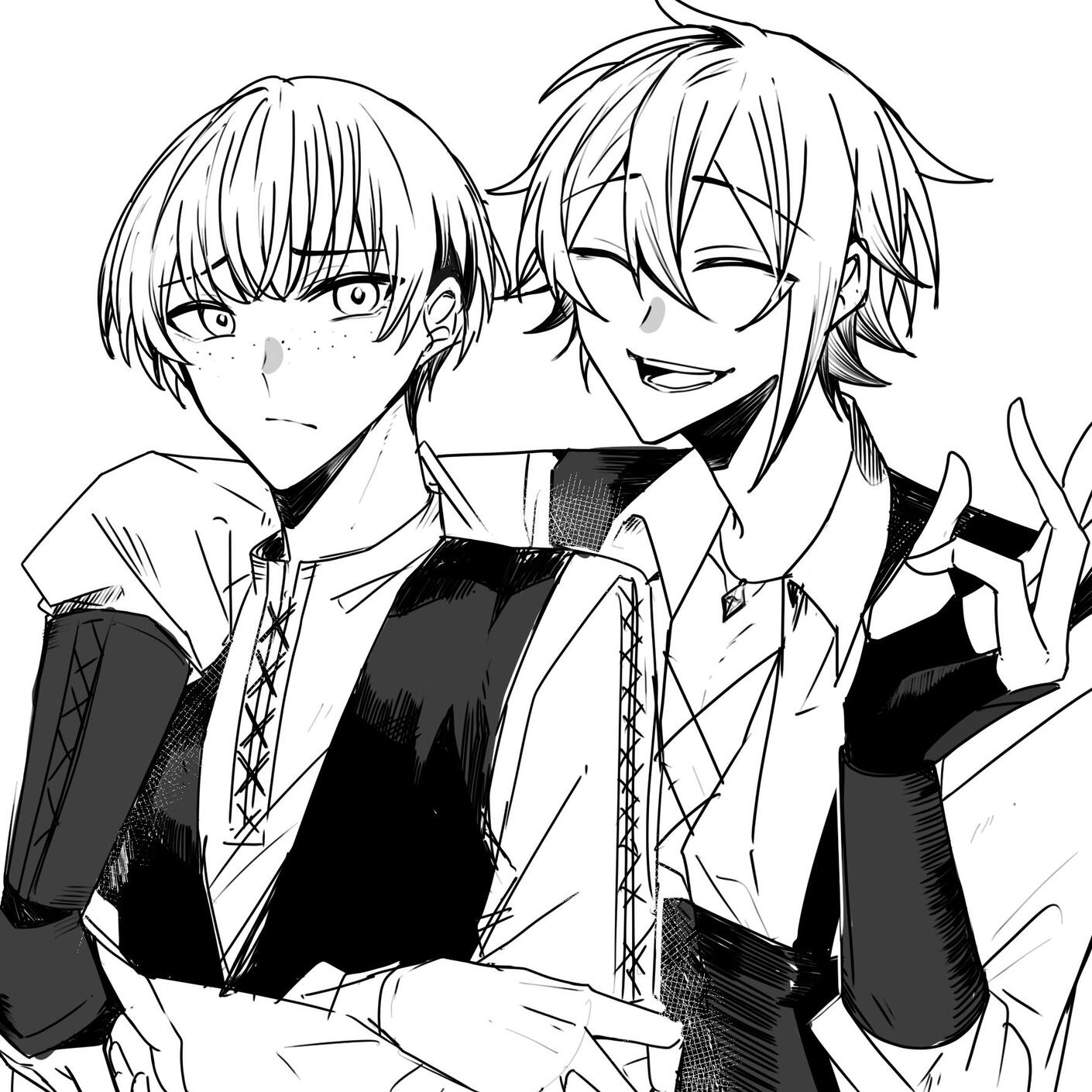 B&W, Bust Shot, 2 Char | 800 THB